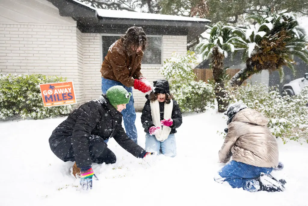 Snowfall in Houston: